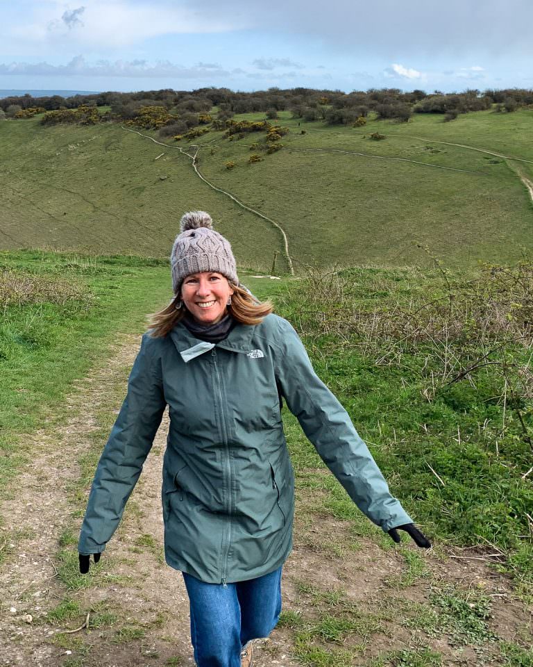Jenny Rutterford walking at Devil's Dyke in West Sussex