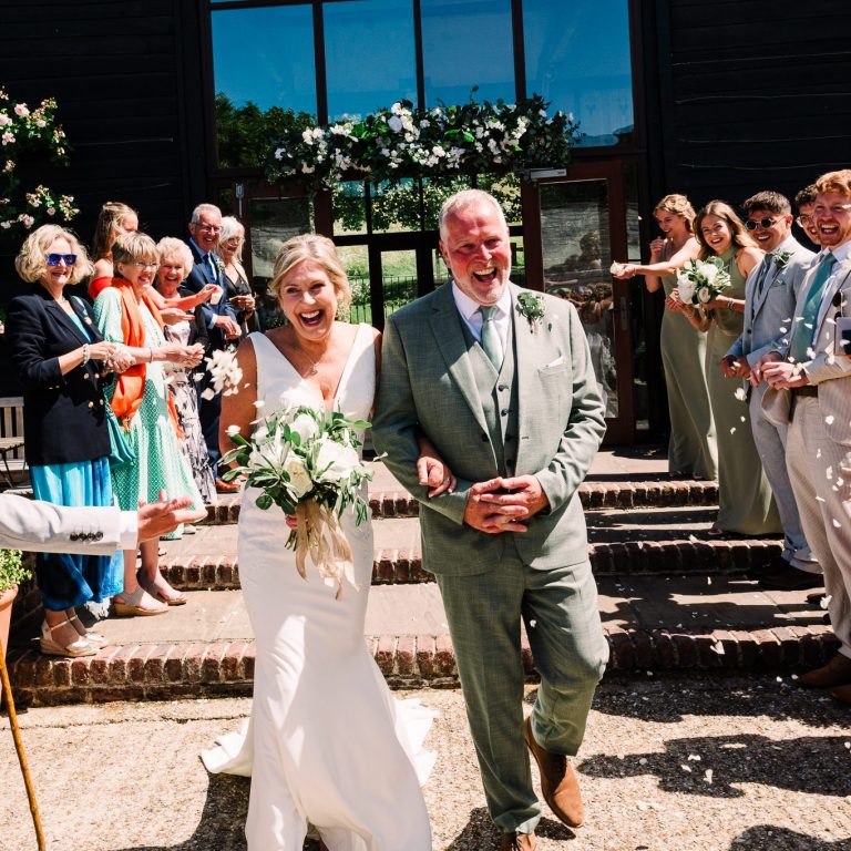 Mature couple at their Upwalthan Barns wedding