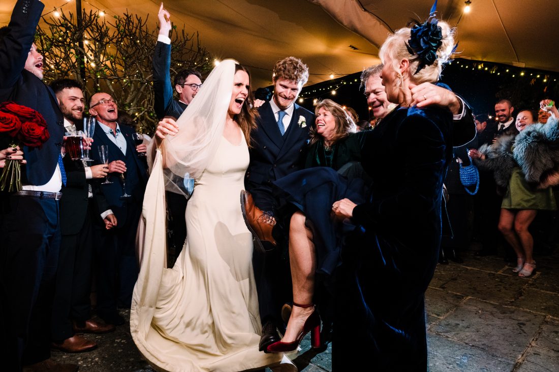 Dancing at tipi back garden wedding in Sussex