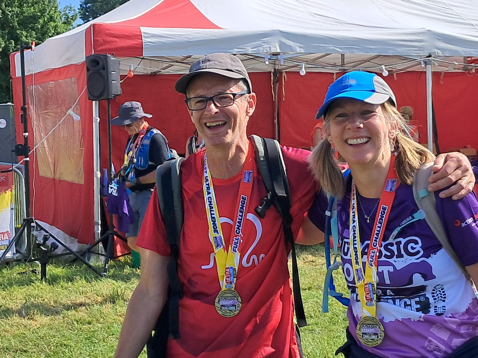 Jenny Rutterford completing the 100km Jurassic Coast Ultra Challenge in May 2025